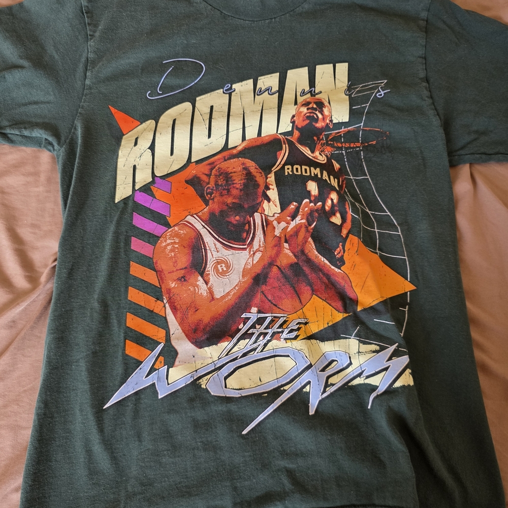 Dennis Rodman “The Worm” Graphic Tee – Rodman Apparel Size Small